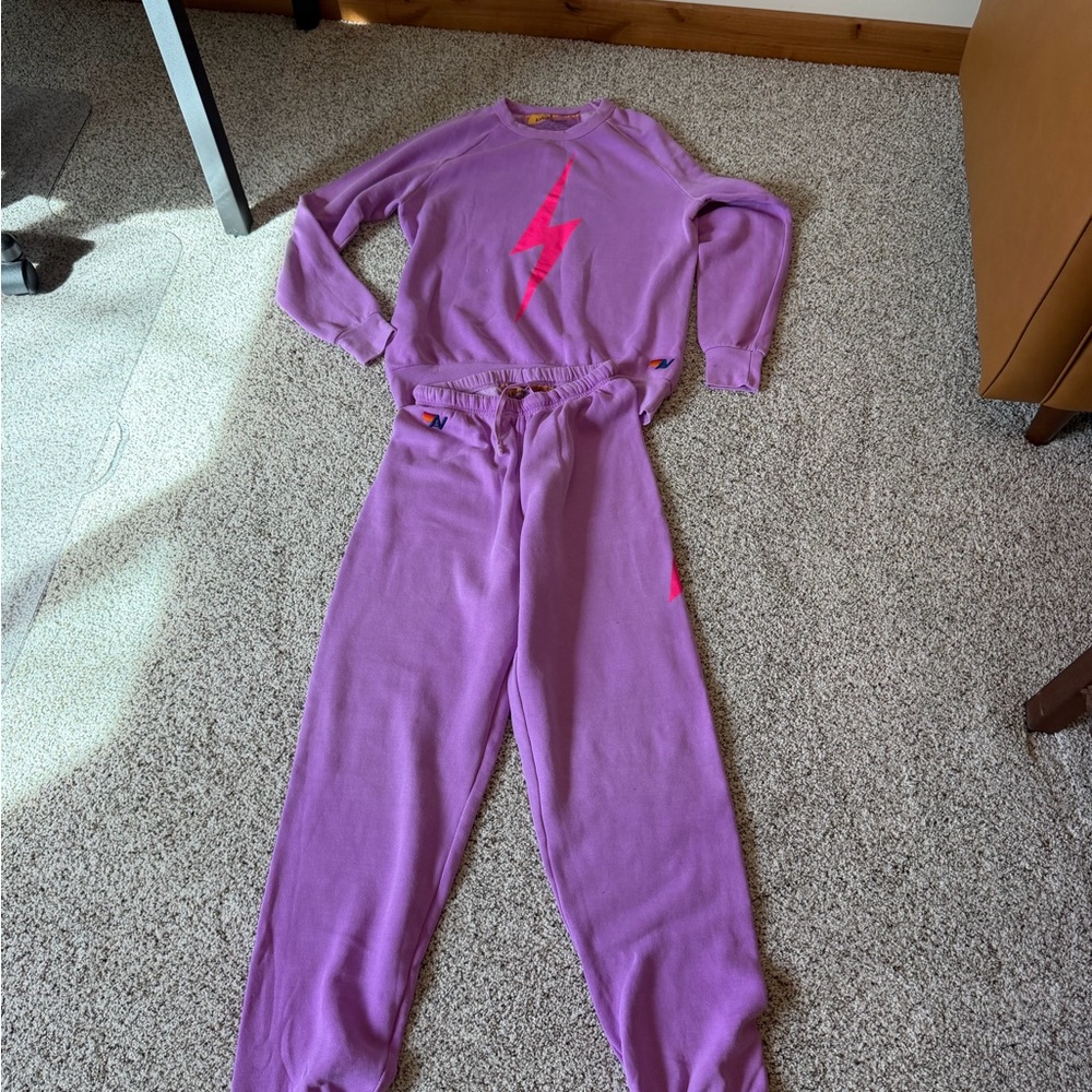 Purple Lightning Bolt Aviator Nation Set